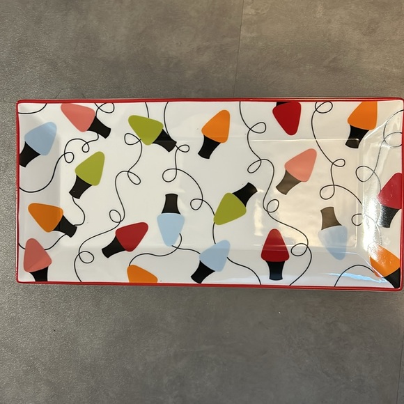 New Celebrate It Christmas/ Noel 14” Peppermint Lane Ceramic Tray - Picture 3 of 4